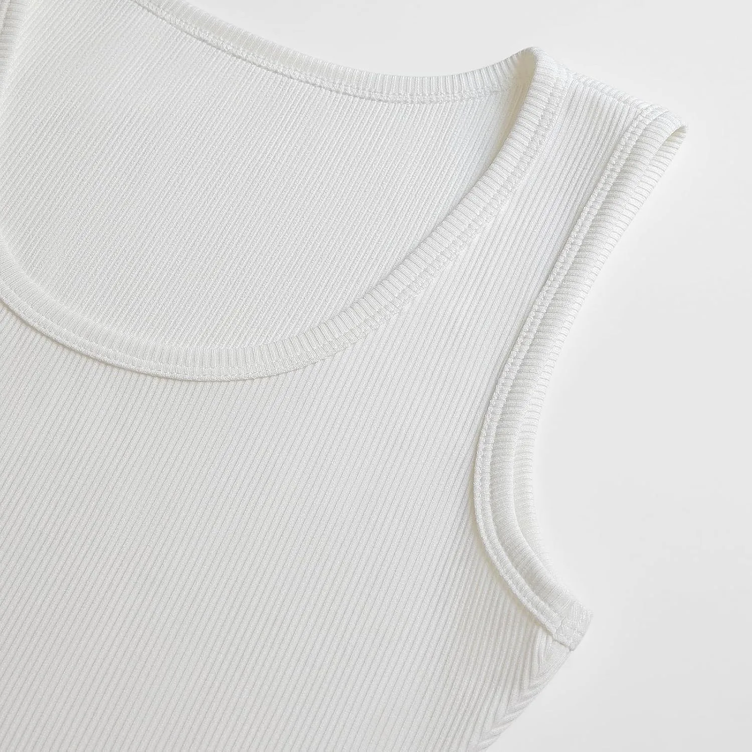 3 Pieces Womens Sleeveless Ribbed Tank Tops Summer Casual Basic Slim Fit Racerback Top Shirts