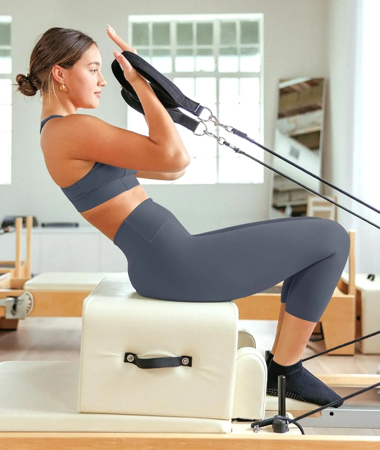 4 Pack Leggings for Women Butt Lift High Waisted Tummy Control No See-Through Yoga Pants Workout Running Leggings