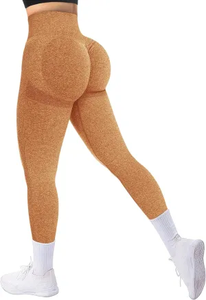 A AGROSTE Workout Leggings for Women Seamless Scrunch Butt Lifting Leggings Booty High Waisted Yoga Pants Comfort Tights