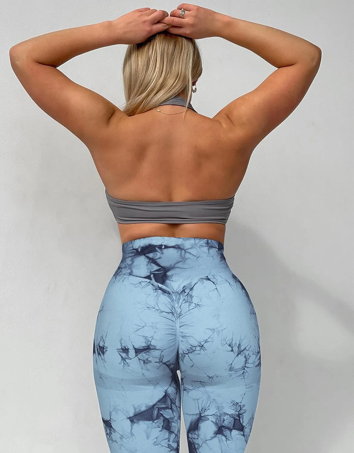A AGROSTE Workout Leggings for Women Seamless Scrunch Butt Lifting Leggings Booty High Waisted Yoga Pants Comfort Tights