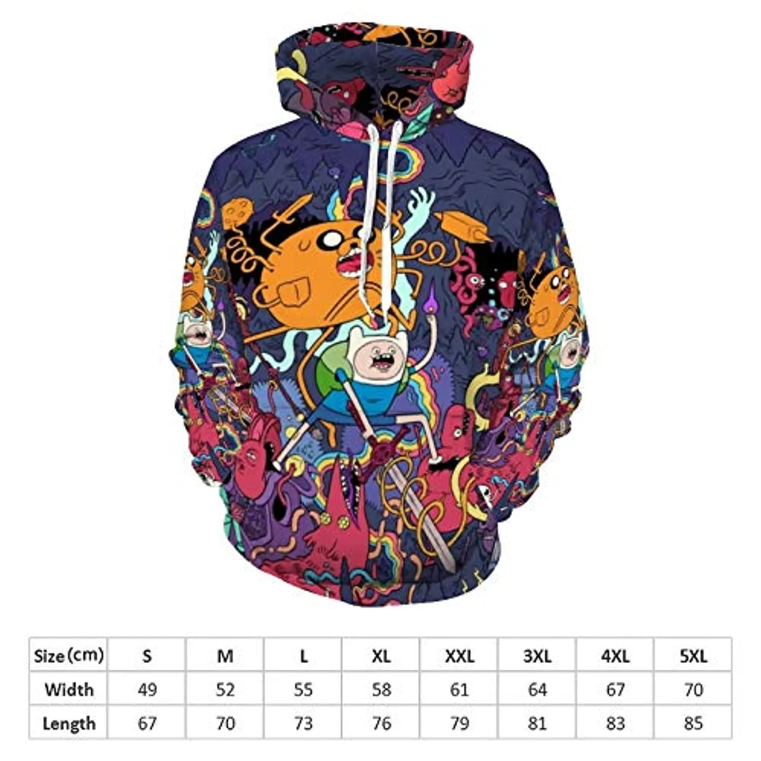 Adventure Time Hoodies - Finn Unisex 3D Pullover Hooded Sweatshirt
