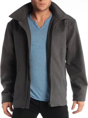 Alpine Swiss Grant Mens Wool Jacket  28" James Dean Style Bomber with Zippered Pockets