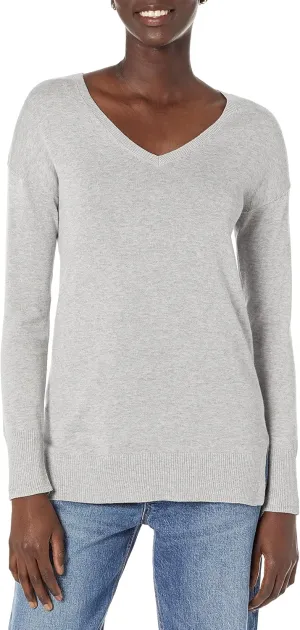 Amazon Essentials Women's Lightweight Long-Sleeve V-Neck Tunic Sweater (Available in Plus Size)