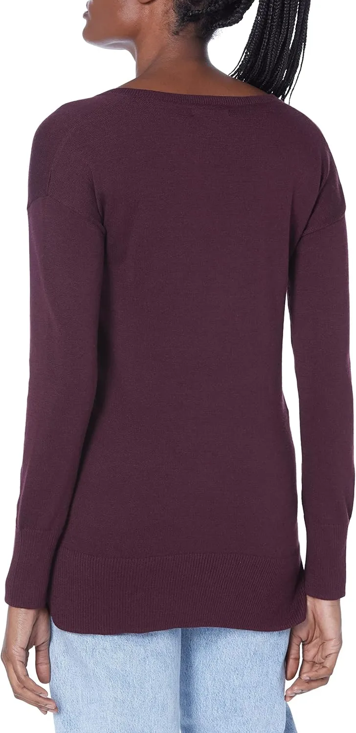 Amazon Essentials Women's Lightweight Long-Sleeve V-Neck Tunic Sweater (Available in Plus Size)