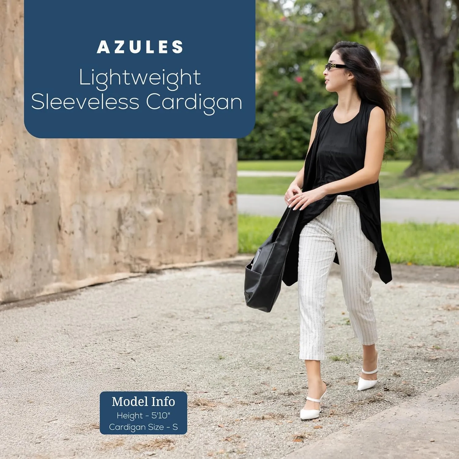Azules Sleeveless Cardigan Vest for Women- Stylish Casual Womens Cardigans for Every Occasion