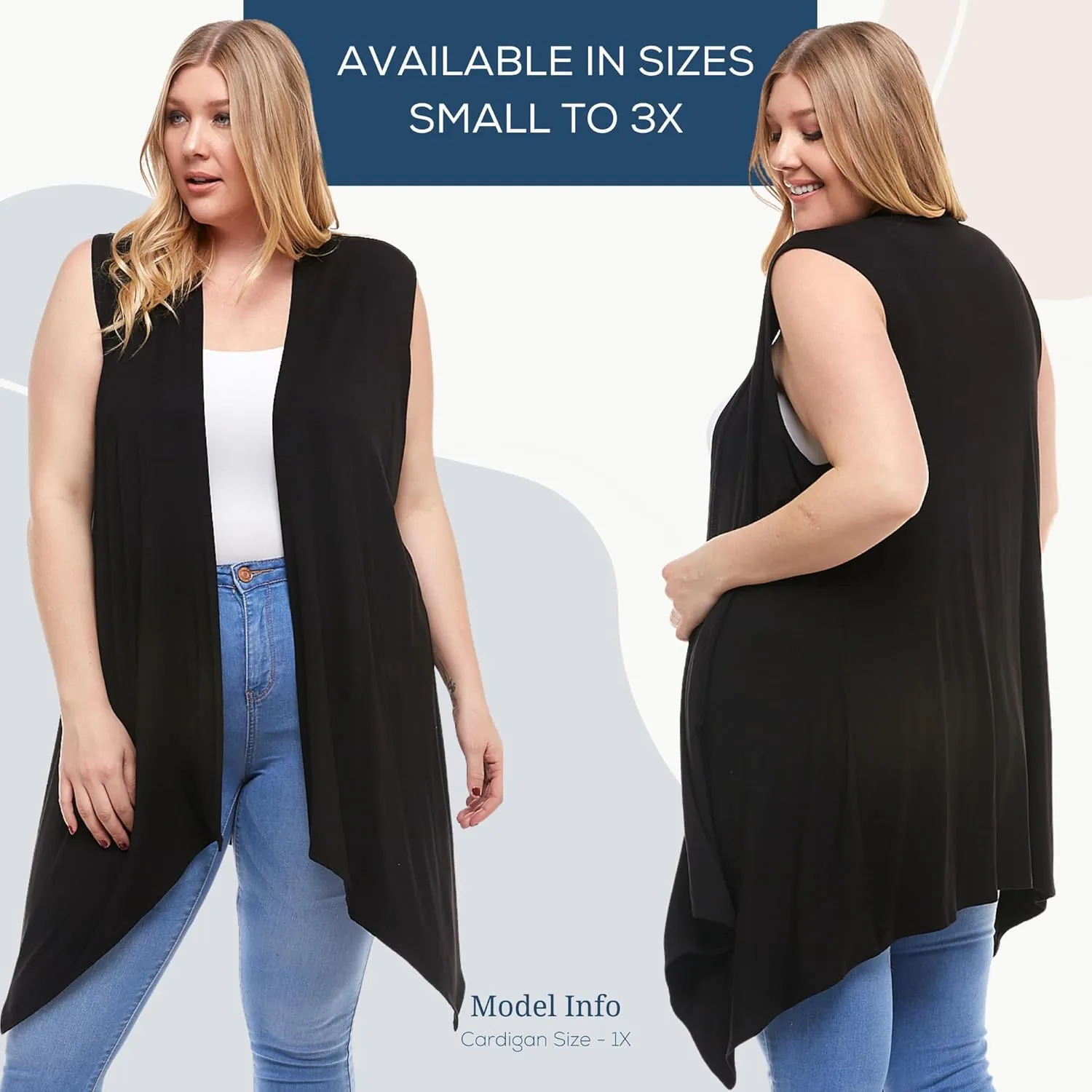 Azules Sleeveless Cardigan Vest for Women- Stylish Casual Womens Cardigans for Every Occasion