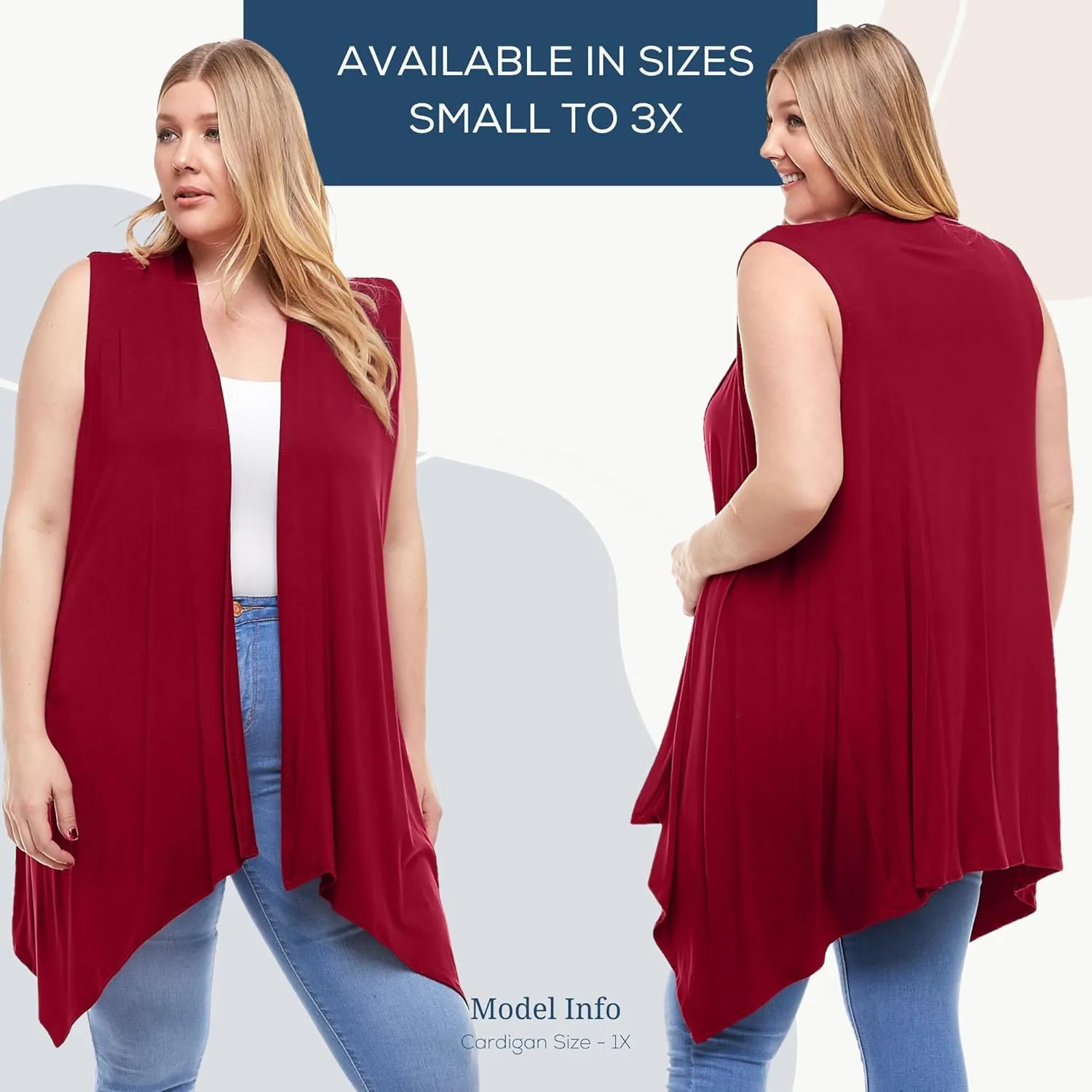Azules Sleeveless Cardigan Vest for Women- Stylish Casual Womens Cardigans for Every Occasion