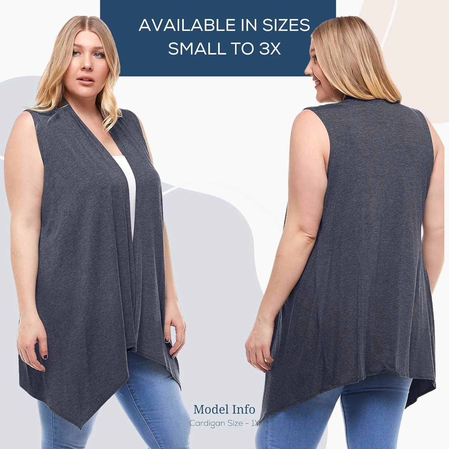 Azules Sleeveless Cardigan Vest for Women- Stylish Casual Womens Cardigans for Every Occasion