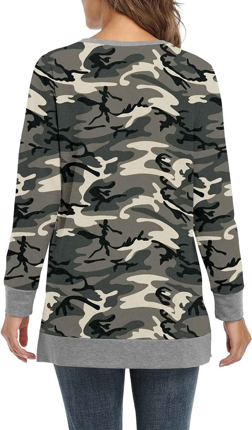 BETTE BOUTIK Women's Drop Long Sleeve Sweatshirts Casual Crewneck Tunic Tops Sweartshirts With Side Slits S-3XL