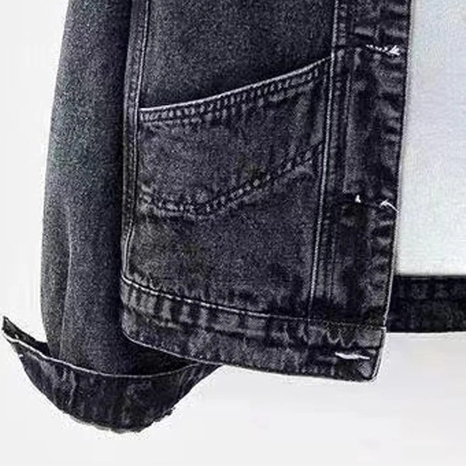 Binmer Women Denim Jacket with Faux Fur Collar Thicken Warm Wool Outwear Winter Parka Sherpa Fleece Lined Denim Jean Coat