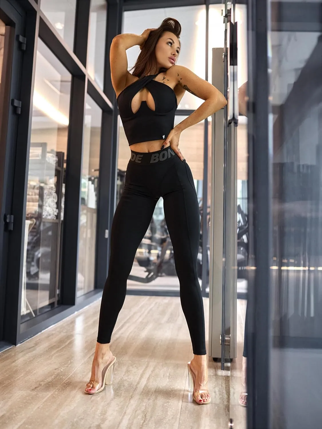 Bona Fide Butt Lifting Leggings for Women - Scrunch Butt Leggings High Waisted Tummy Control - Gym Workout Yoga Pants