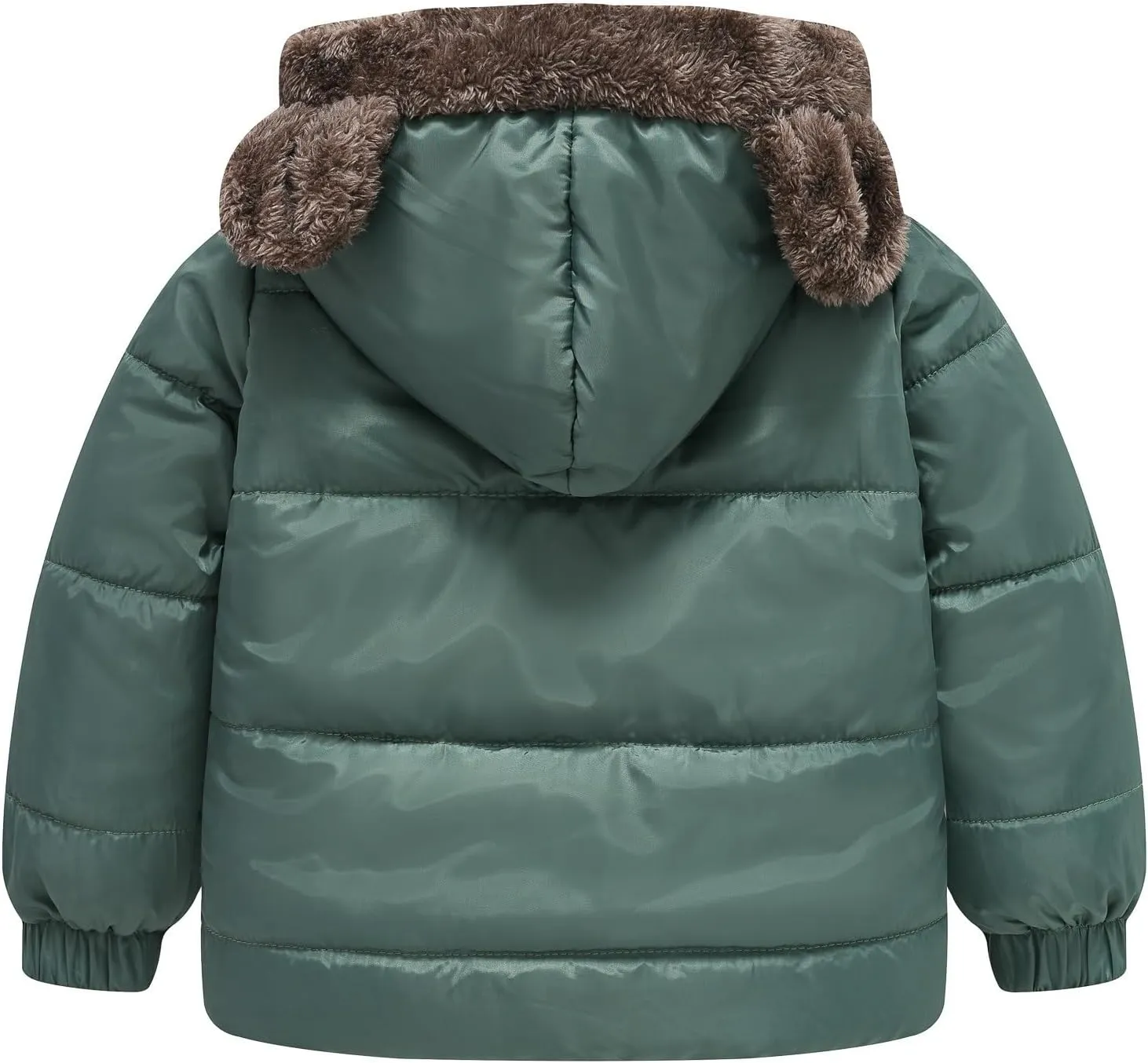Boys And Girls Middle Children Solid Color Ears Cute Pocket Short Cotton Padded Children's Coat Toddler Winter Coat