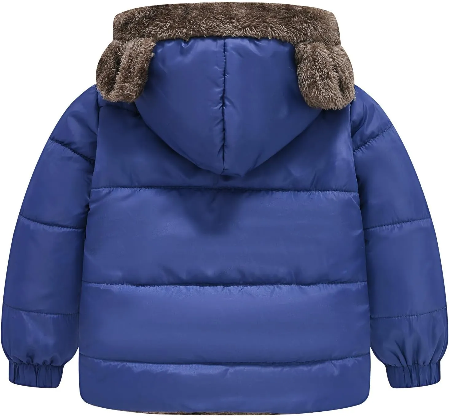 Boys And Girls Middle Children Solid Color Ears Cute Pocket Short Cotton Padded Children's Coat Toddler Winter Coat
