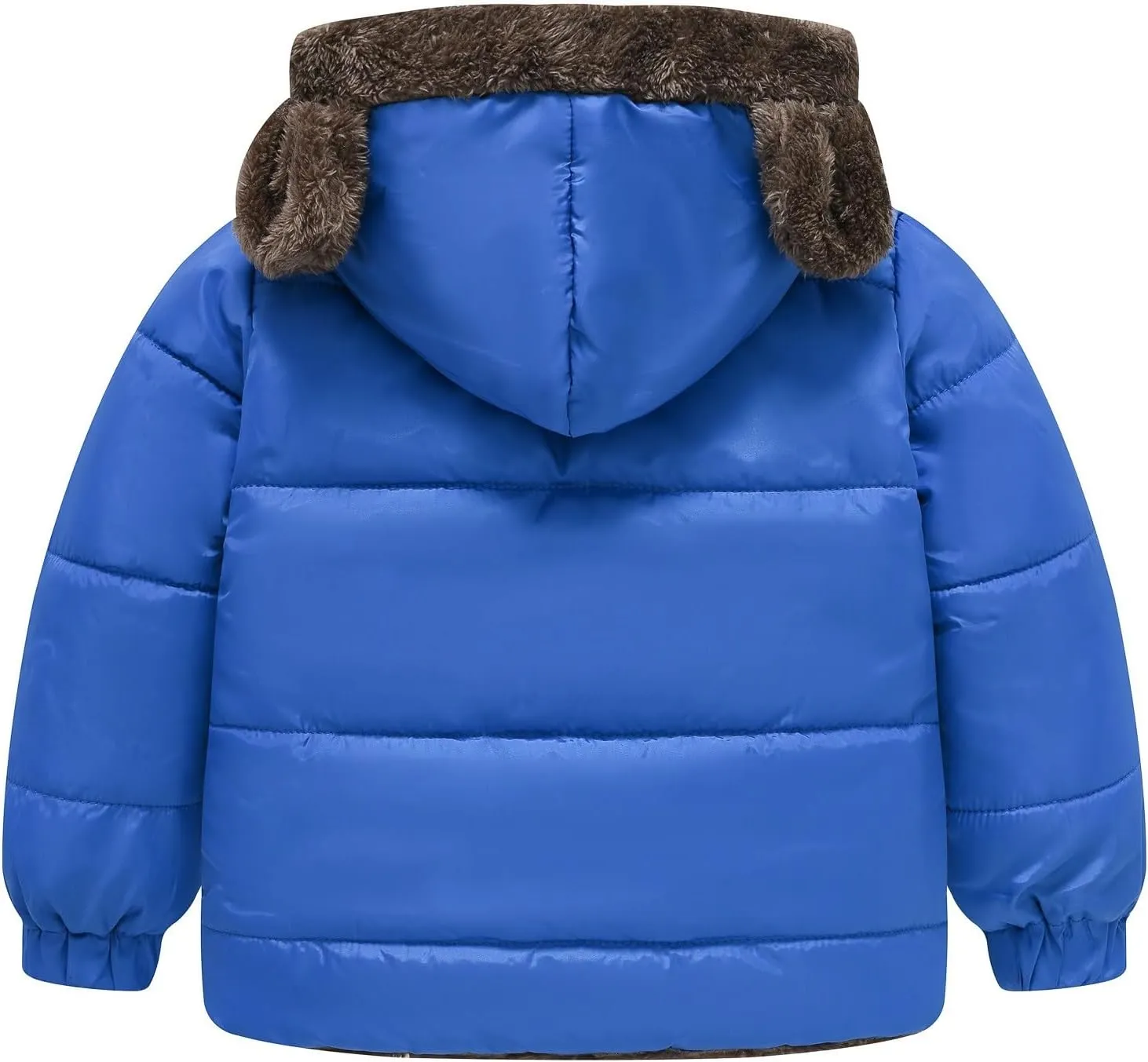 Boys And Girls Middle Children Solid Color Ears Cute Pocket Short Cotton Padded Children's Coat Toddler Winter Coat
