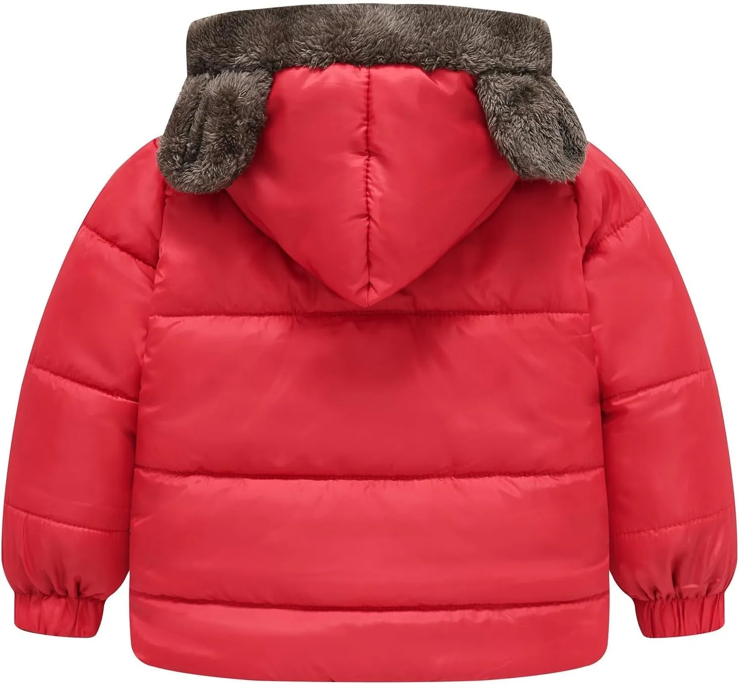 Boys And Girls Middle Children Solid Color Ears Cute Pocket Short Cotton Padded Children's Coat Toddler Winter Coat