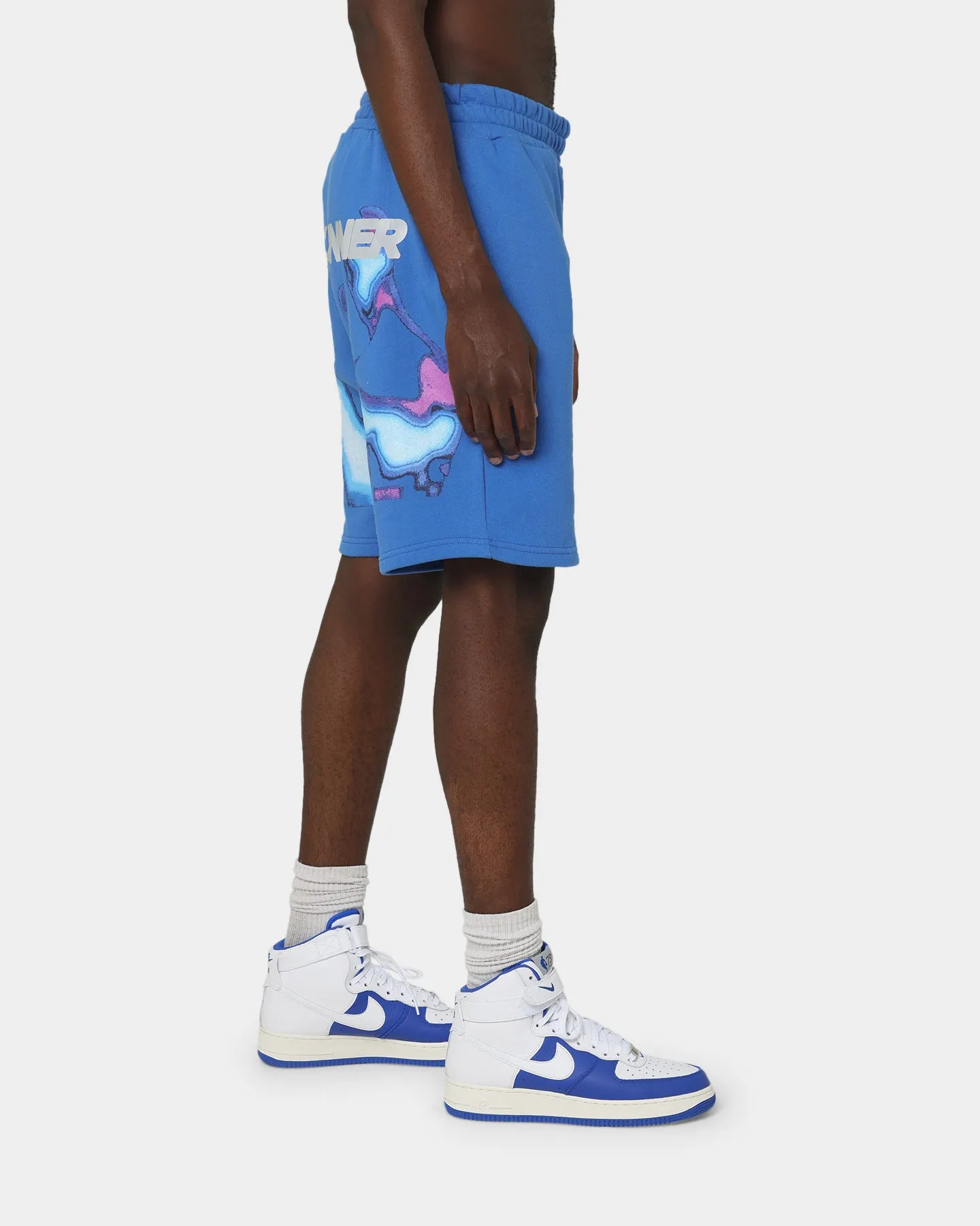Brockhampton Alien French Terry Shorts Royal Blue