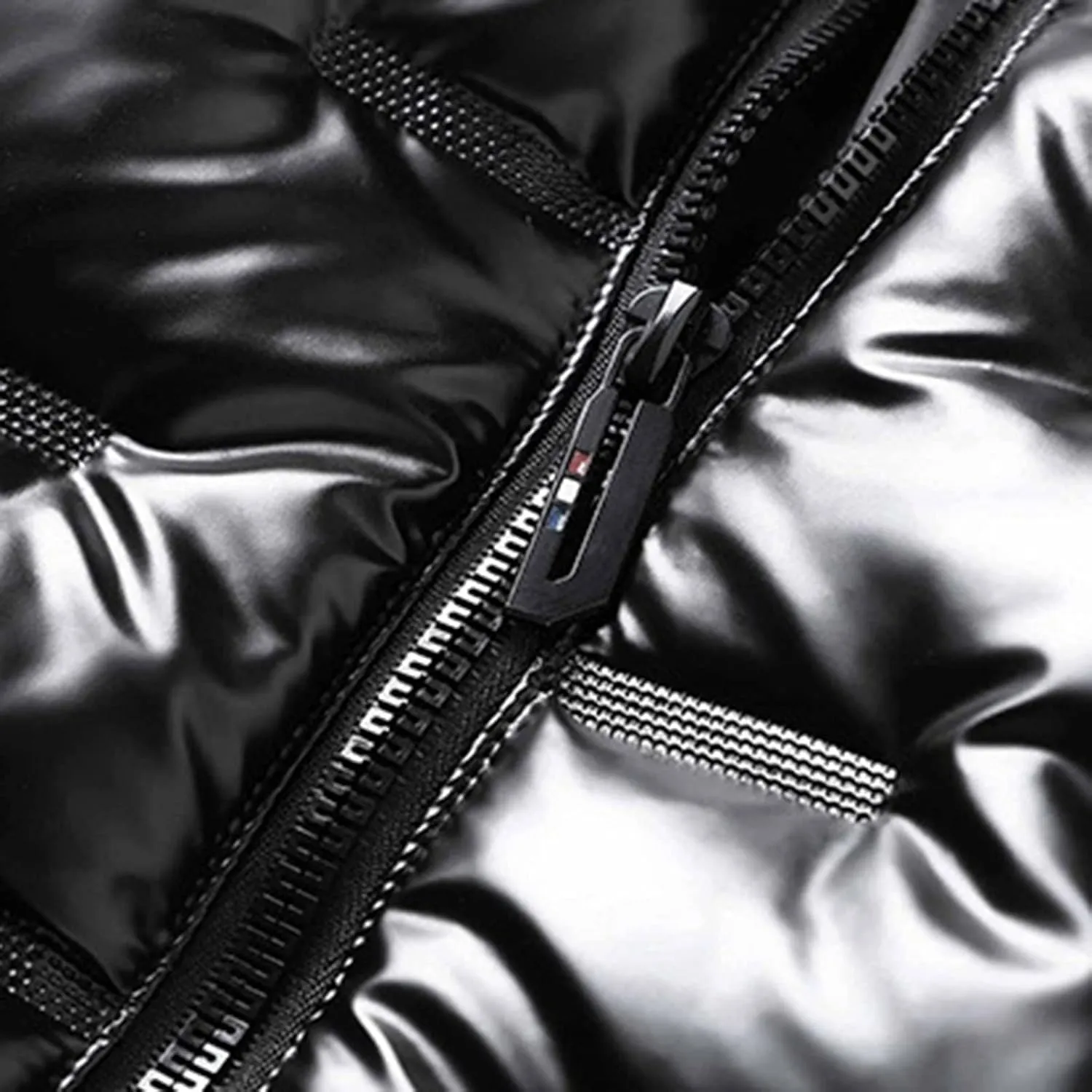 Bubble Jacket For Men Black Thickened Coat Cotton Padded Jacket Fashion Autumn And Winter Hooded Short Windproof Cotton Coat