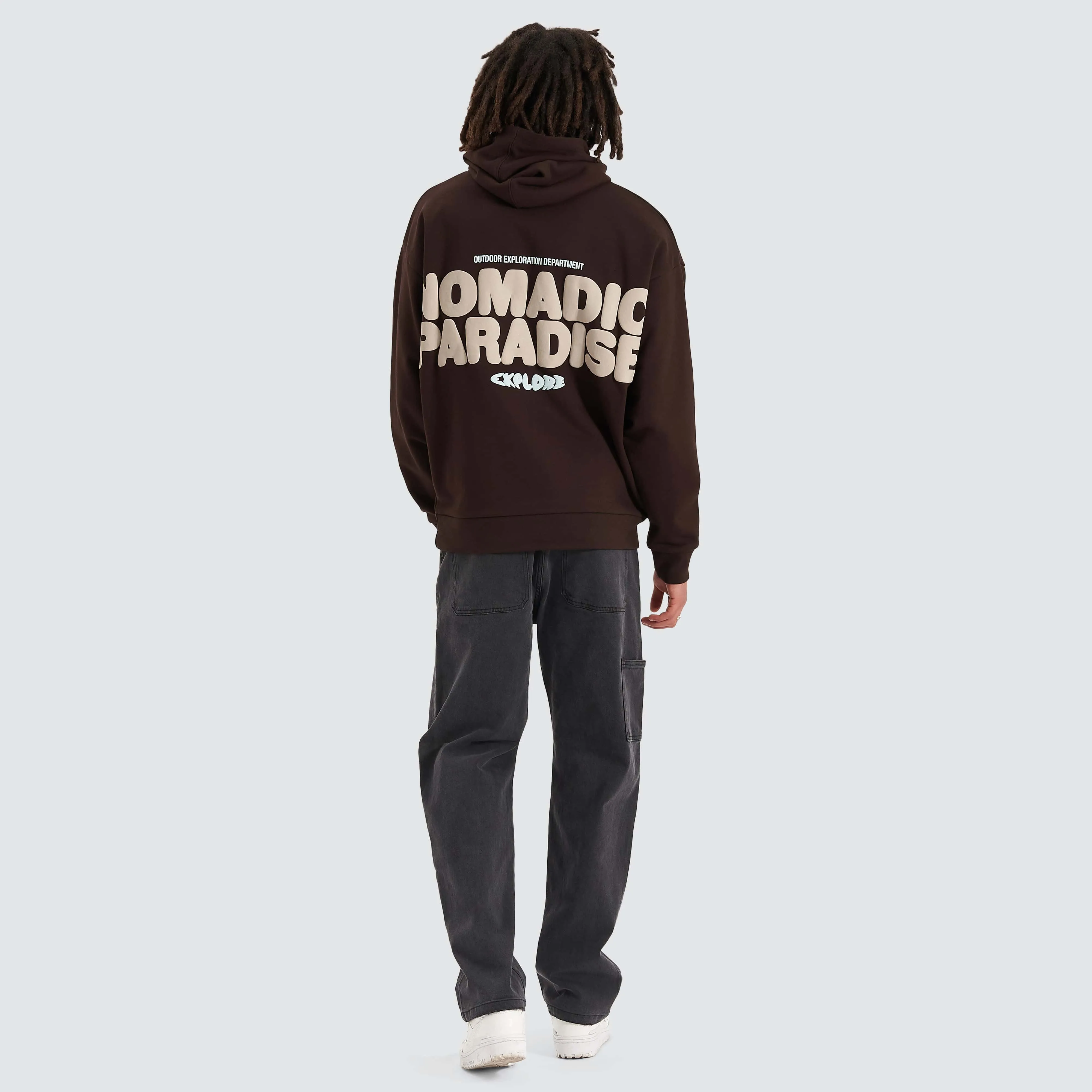 Bubble Oversized Hoodie Dark Chocolate