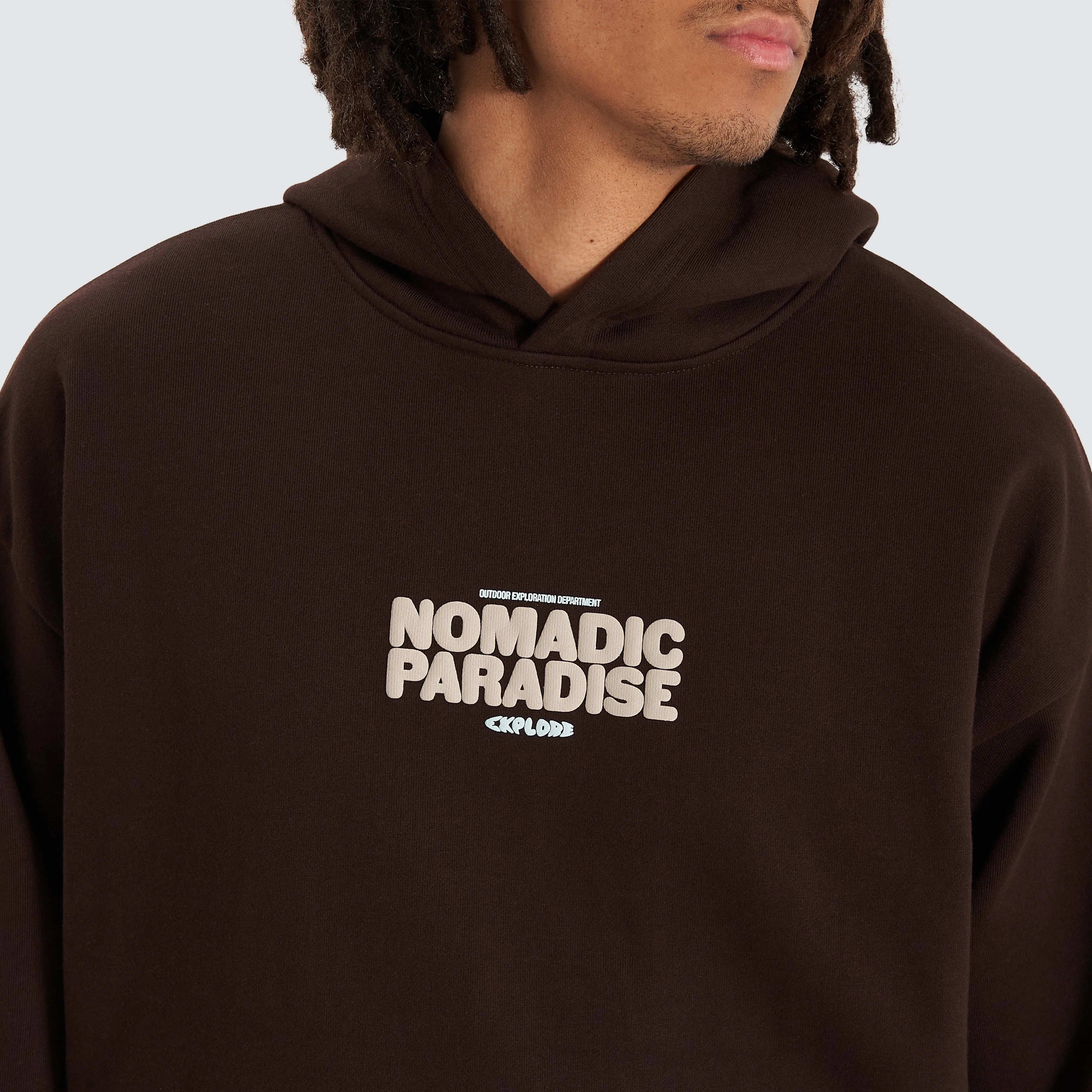 Bubble Oversized Hoodie Dark Chocolate