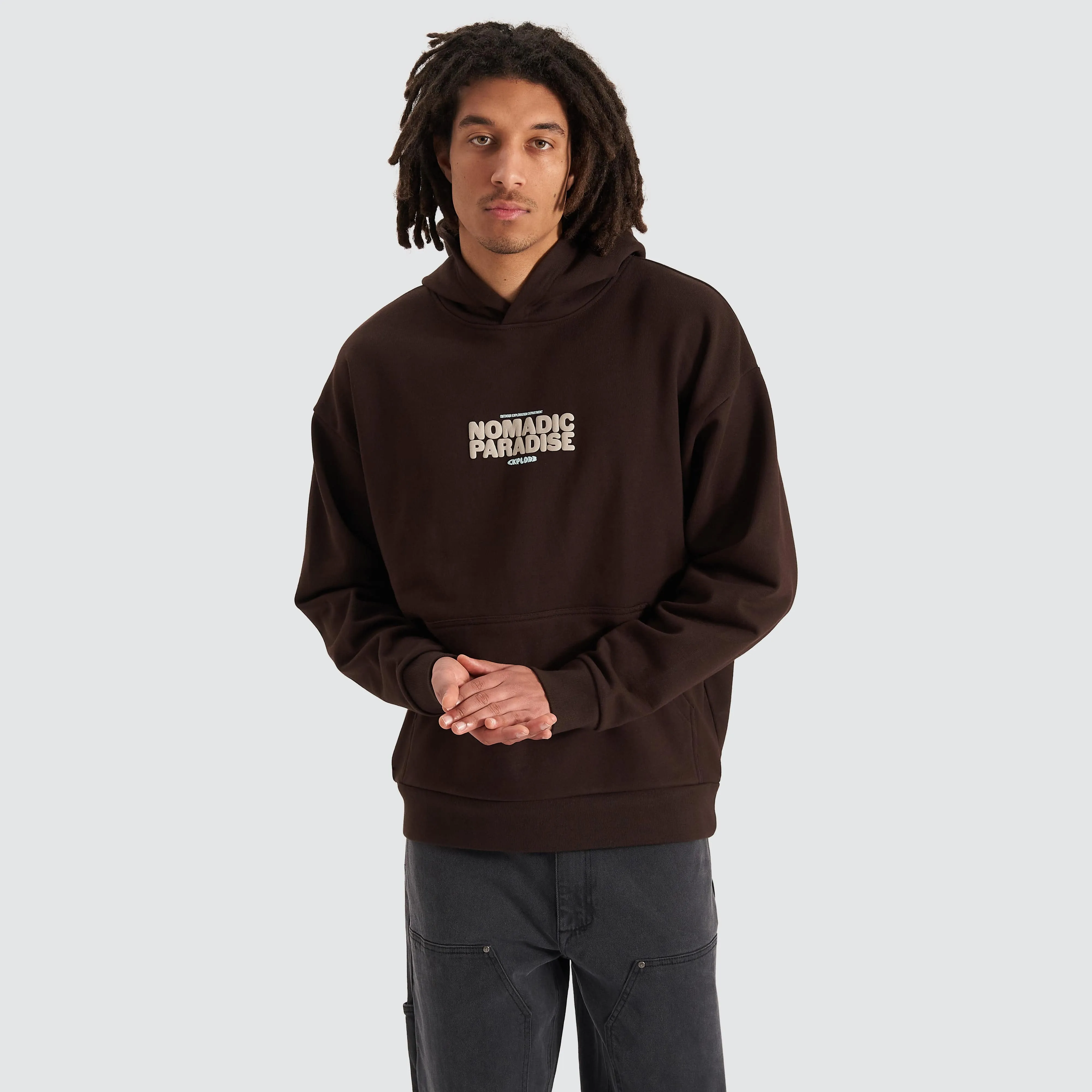 Bubble Oversized Hoodie Dark Chocolate