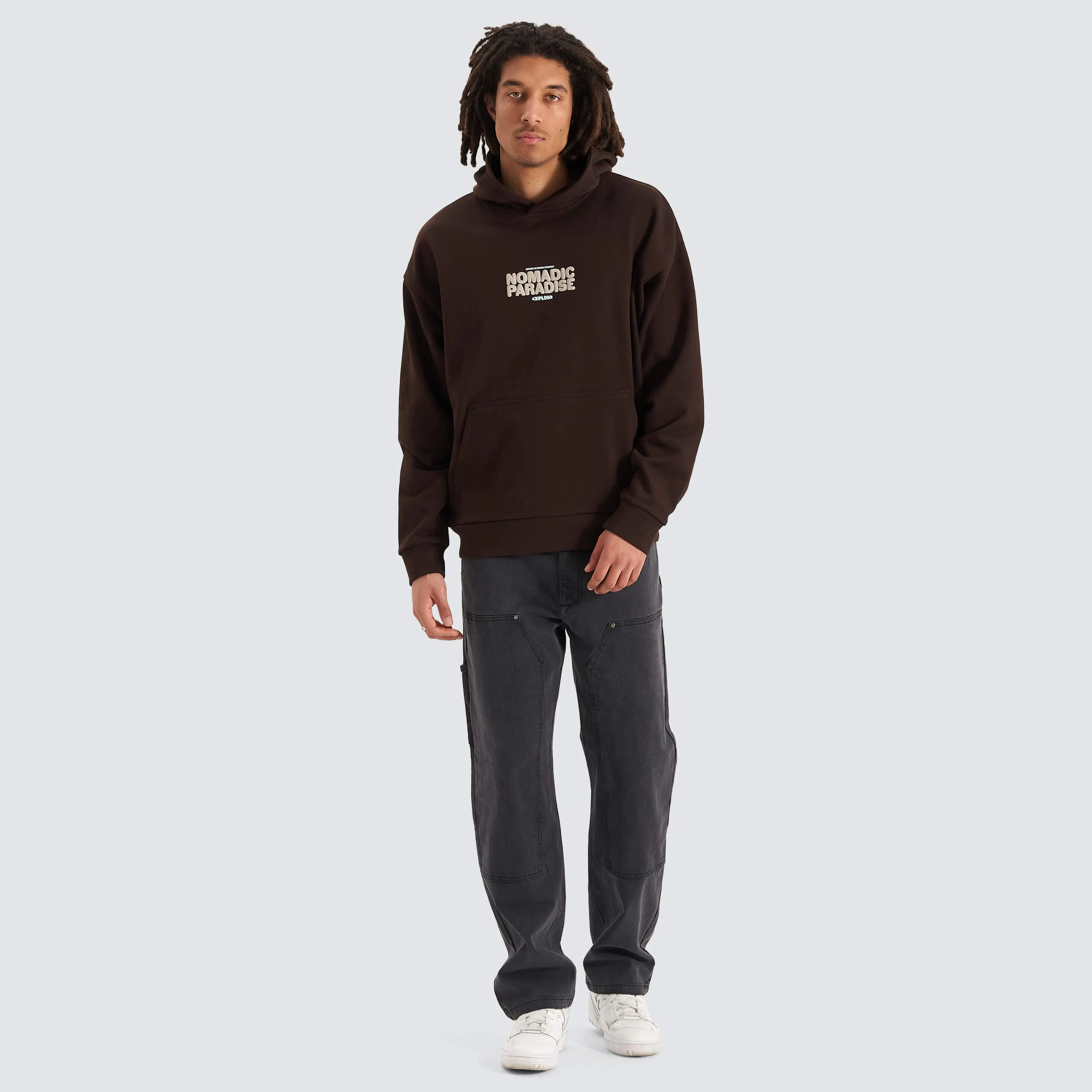 Bubble Oversized Hoodie Dark Chocolate