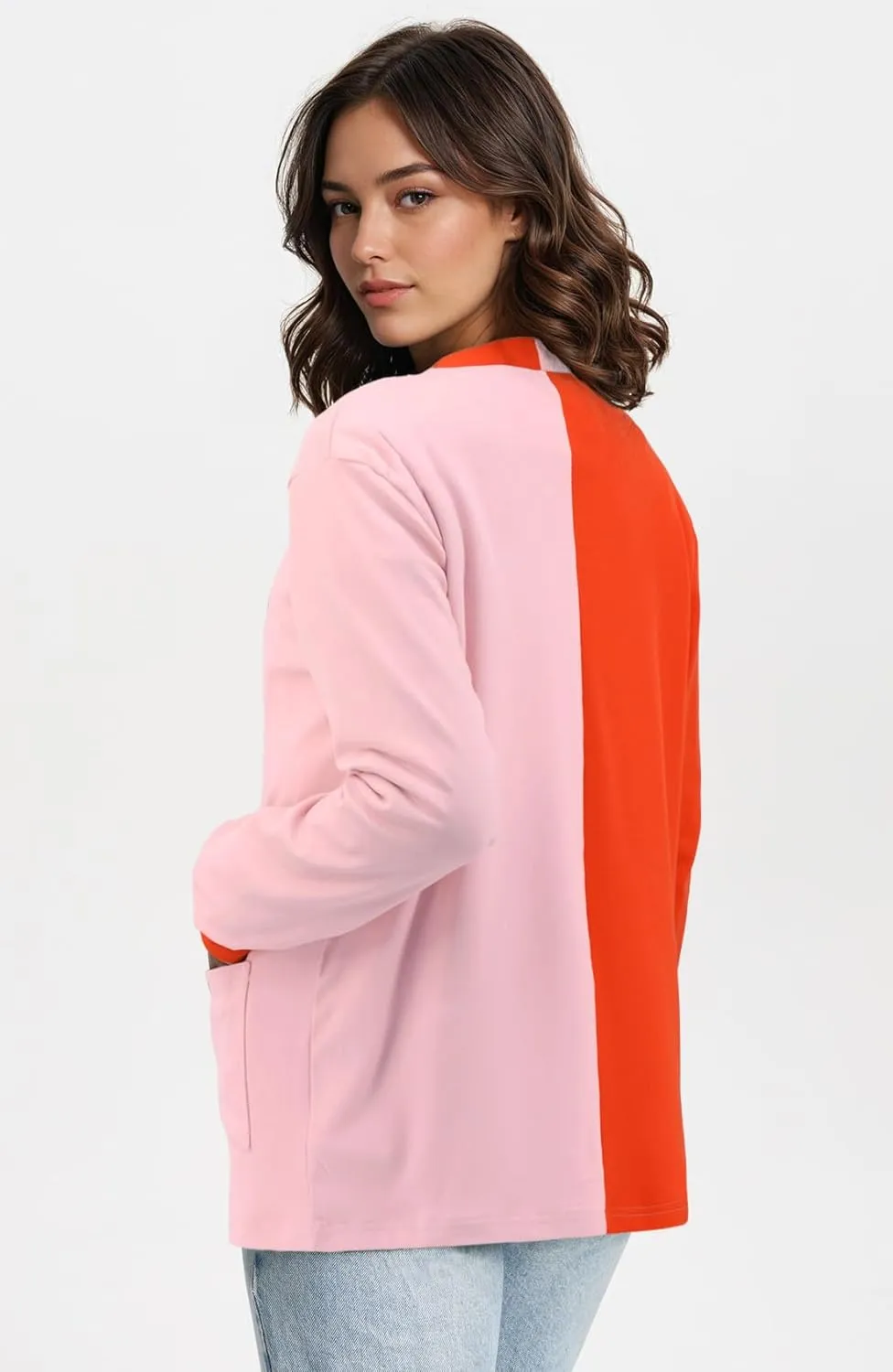 Button Up Lightweight Cardigans For Women Soft V Neck Open Front Cardigan with Pockets Loose Outwear Casual Travel