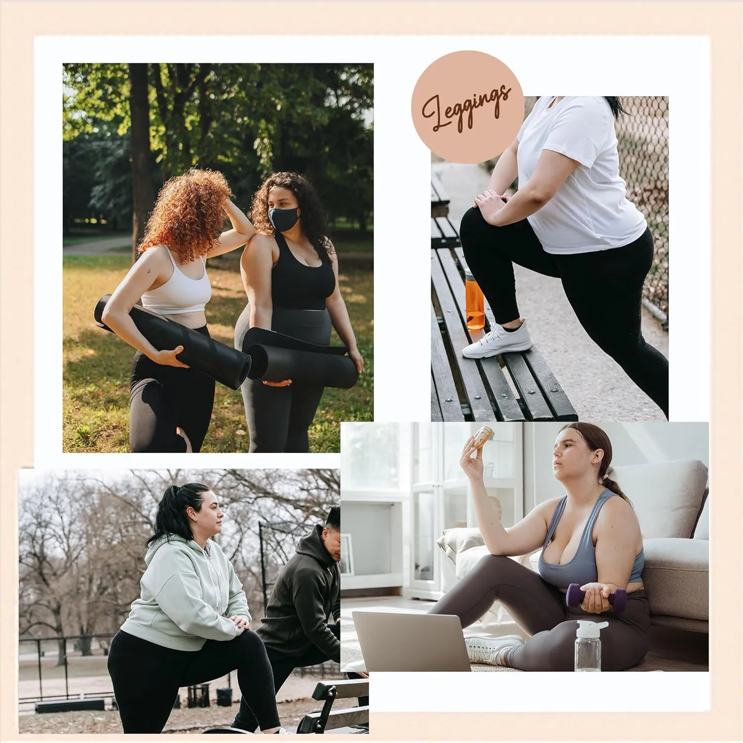 CADITEX Plus Size Leggings for Women with Pockets - High Waist Buttery Soft Women's Leggings Plus Size Yoga Pants for Women