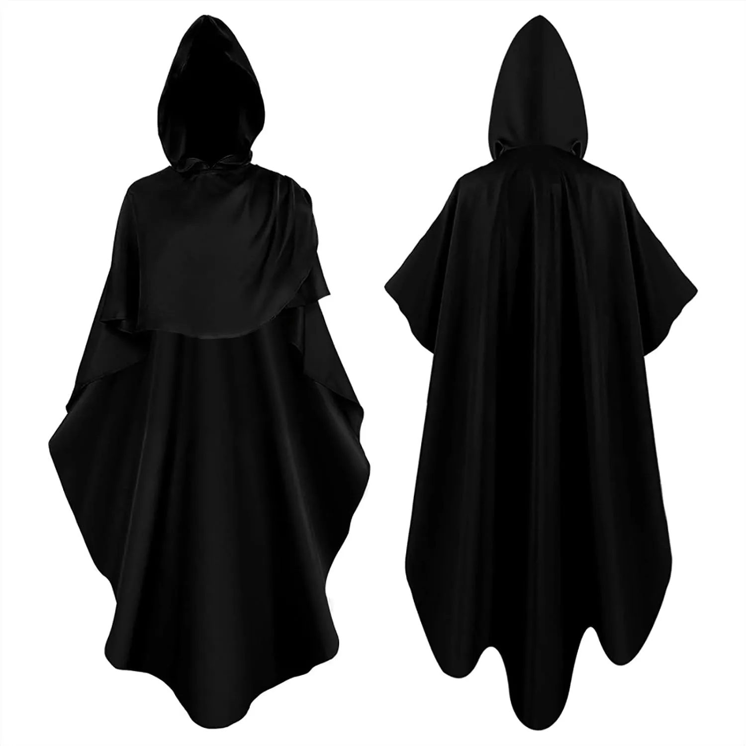 Cape Cloak with Hood Adults Witch Cape Hooded Cloak for Women Men Halloween Costumes Christmas Cosplay