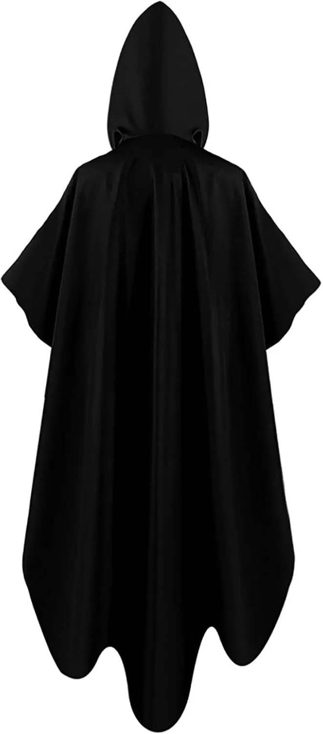 Cape Cloak with Hood Adults Witch Cape Hooded Cloak for Women Men Halloween Costumes Christmas Cosplay