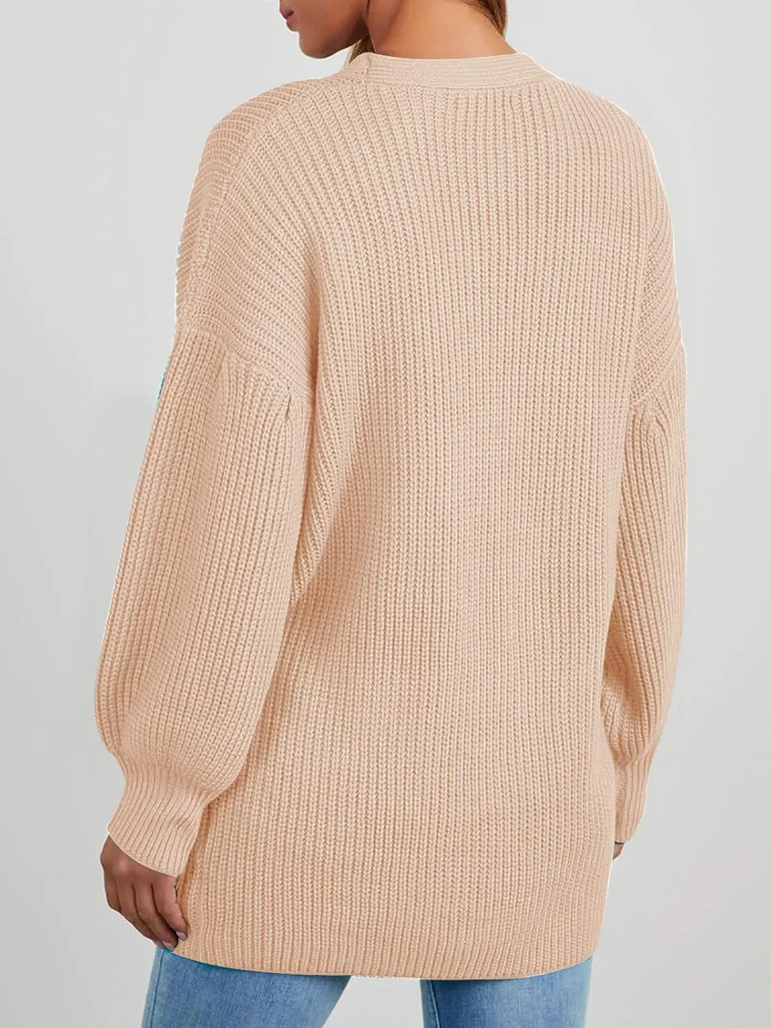 Cardigan Sweaters for Women Oversized Chunky Knit Long Cardigan Open Front Button Cardigans Trendy Fall with Pockets