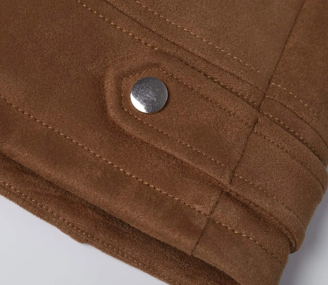 CHARTOU Women's Fall 2023 Fashion Faux Suede Leather Casual Moto Biker Jacket Coats