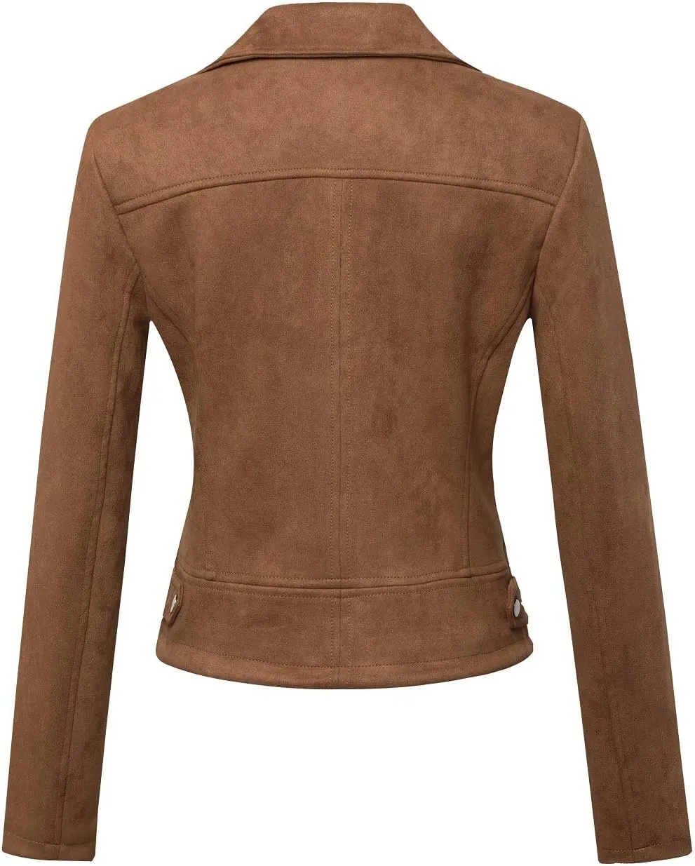 CHARTOU Women's Fall 2023 Fashion Faux Suede Leather Casual Moto Biker Jacket Coats