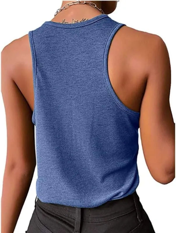 Color Block Leopard Criss-Cross Tank Leopard Color Block Cross V Neck Women Summer Basic Casual Tank Top