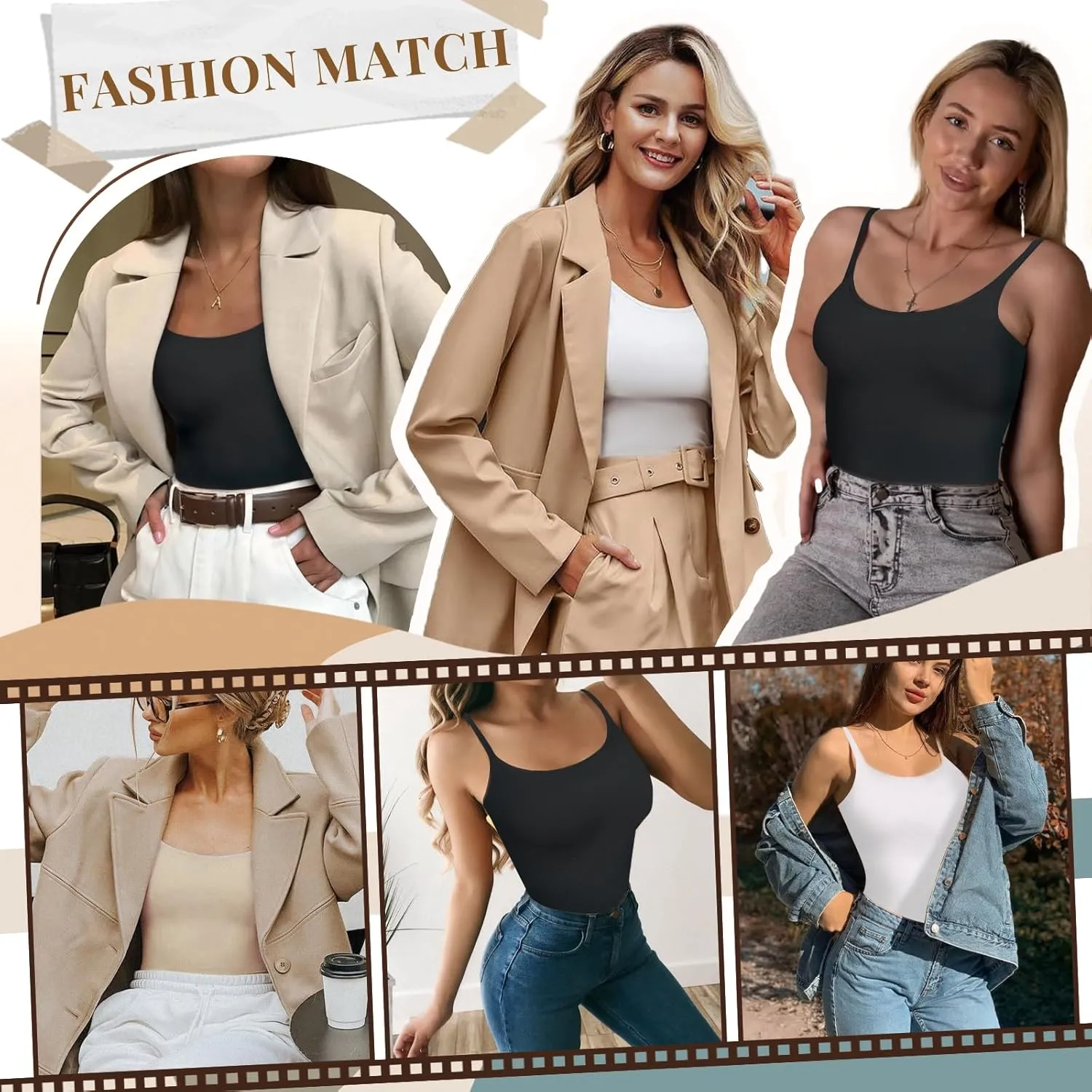 Compression Tank Tops for Women Tummy Control Shapewear Camisole Seamless Body Shaper Cami