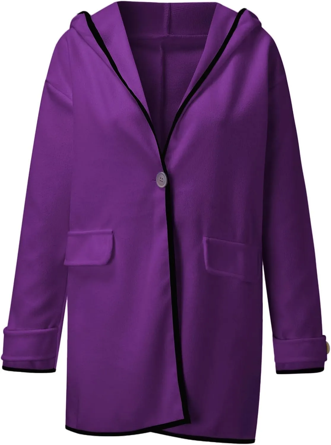 cooki Trench Coat for Women 2023 Hooded Wood Blend Lapel Callor Windproof Pea Coat Winter Warm Fleece Jackets Outerwear Coat