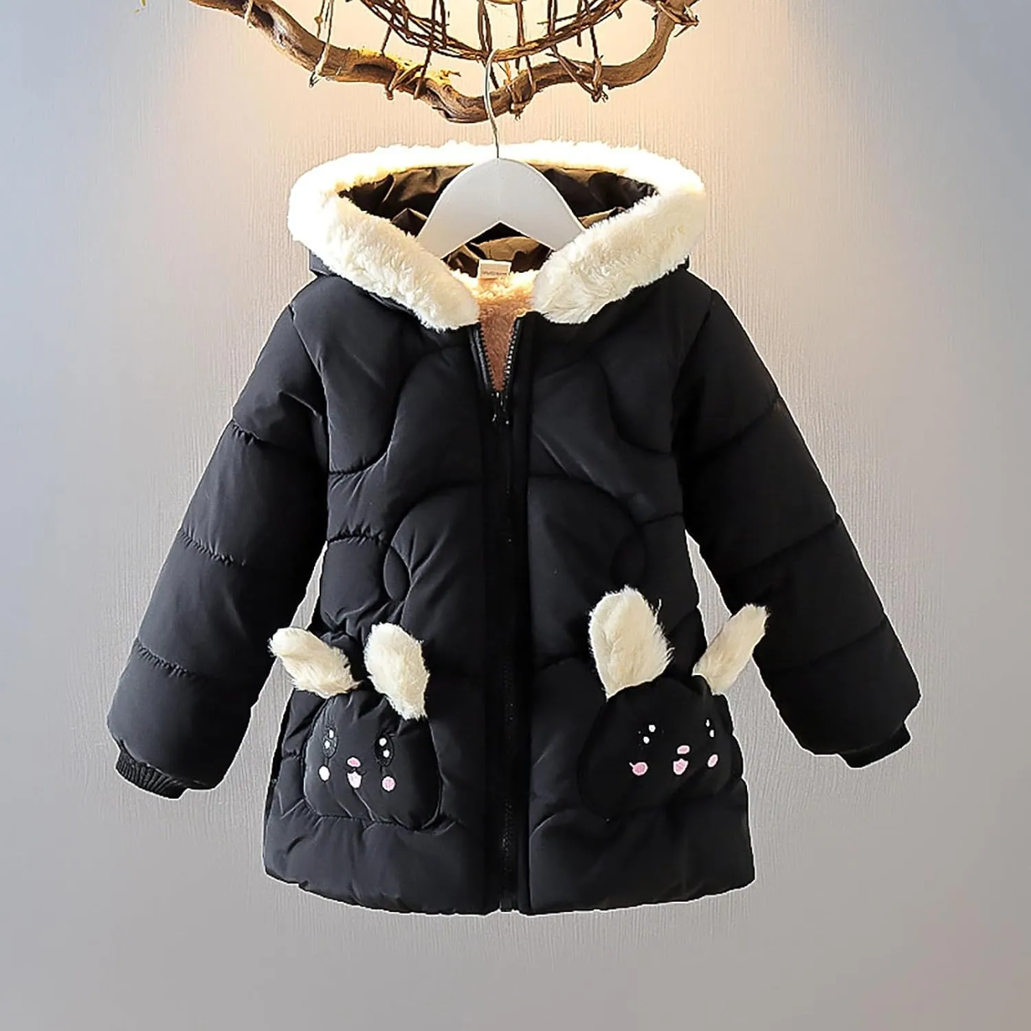 Cute Hoodies Coat Children's Thickened Quality Cotton Cotton Padded Winter Cotton Padded Clothes For Boys And Girls