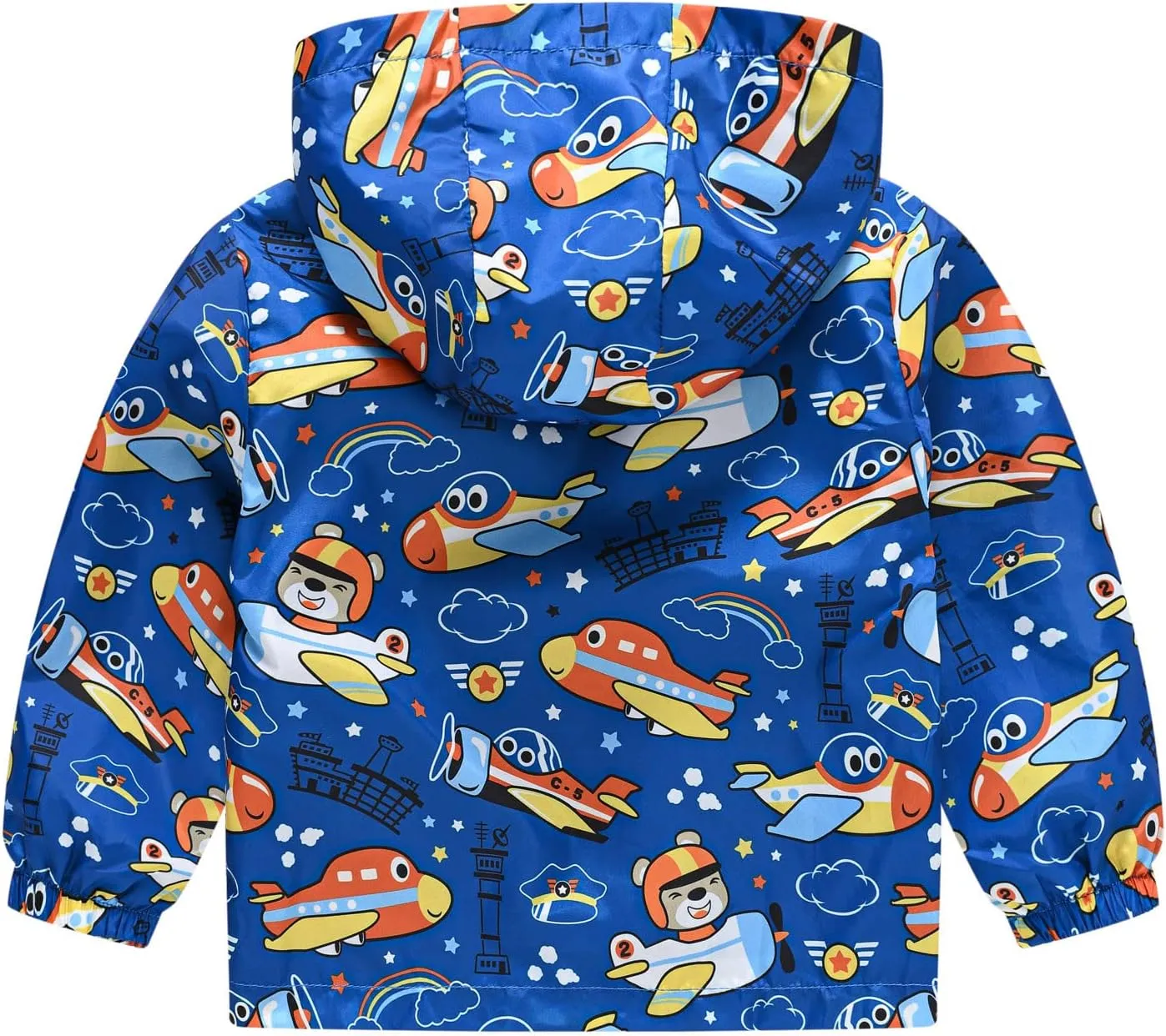 Dinosaur Hooded Jackets Toddler Baby Boys Girls Cartoon Print Windproof Coats Lightweight Zip Up Trench Outerwear