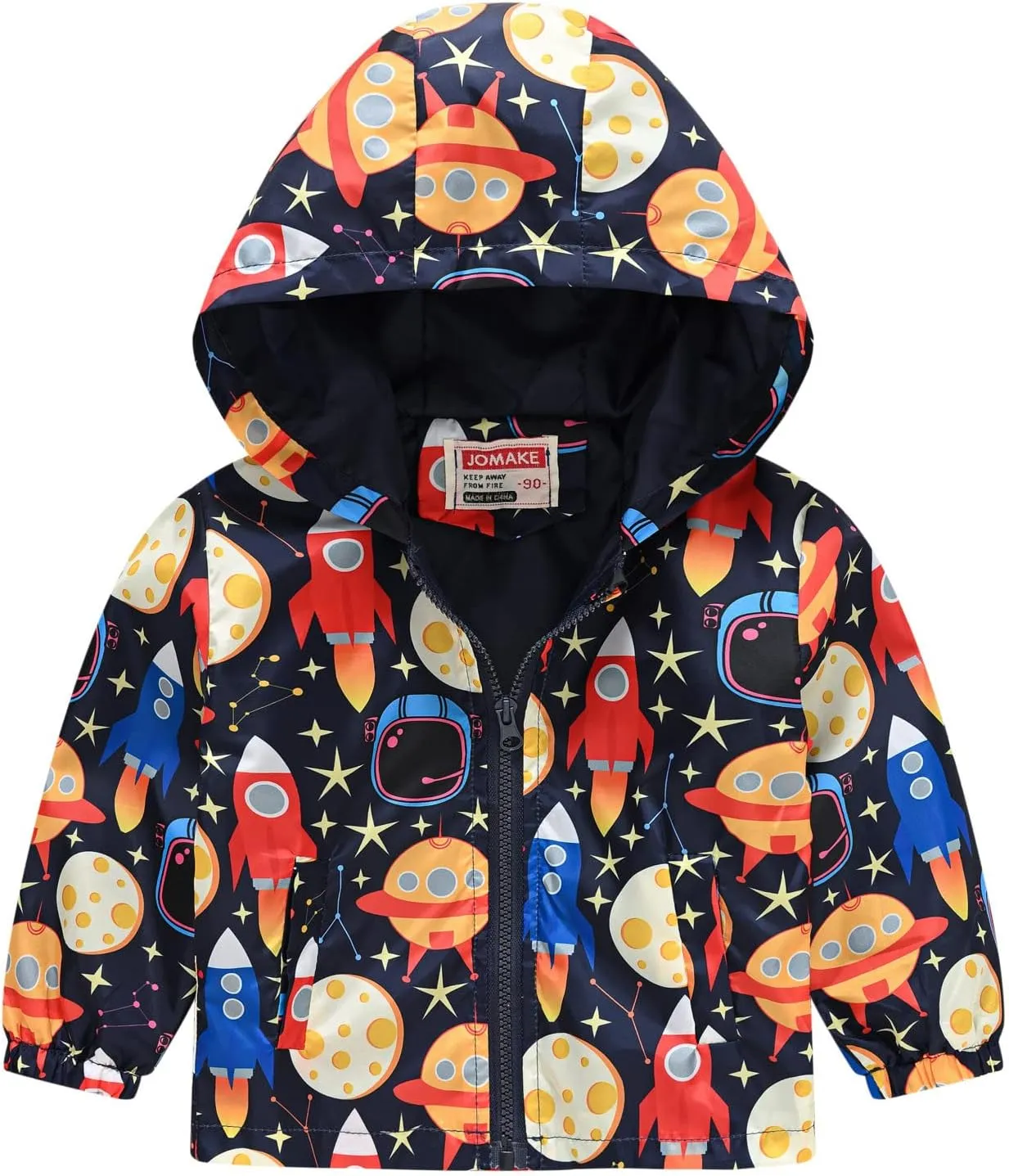 Dinosaur Hooded Jackets Toddler Baby Boys Girls Cartoon Print Windproof Coats Lightweight Zip Up Trench Outerwear