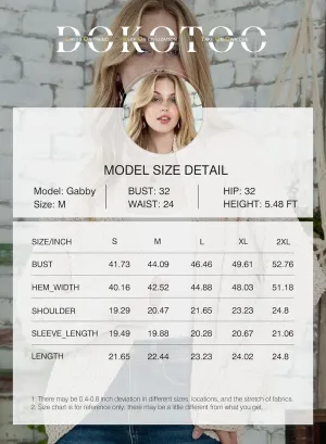Dokotoo Women's 2025 Fashion Casual Open Front Long Sleeve Chunky Knit Cardigans Sweaters Outerwear Coats