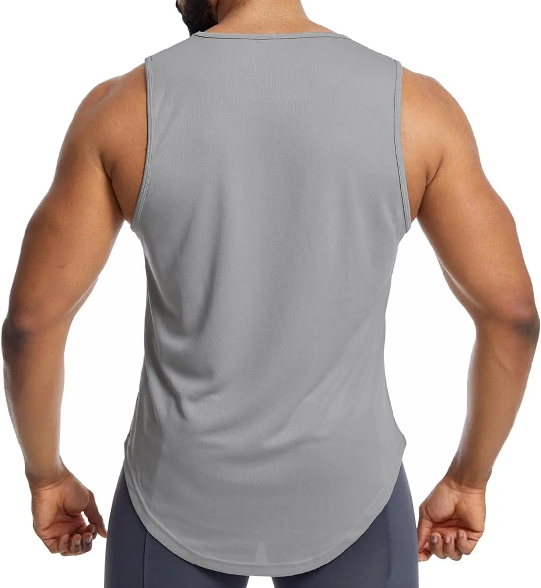 Elastic Workout Gym Muscle Shirts Athletic Fitness Sweat Quick-Dry Tank Tops for Men T75