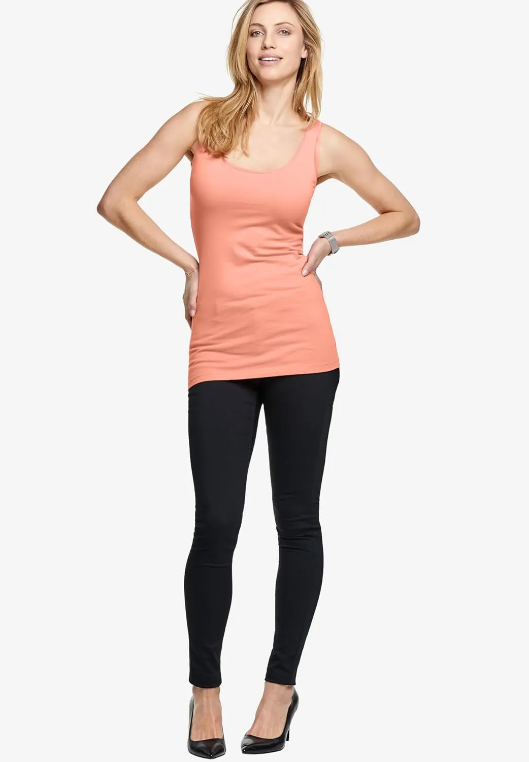 ellos Plus Size Long Sleeveless Tank