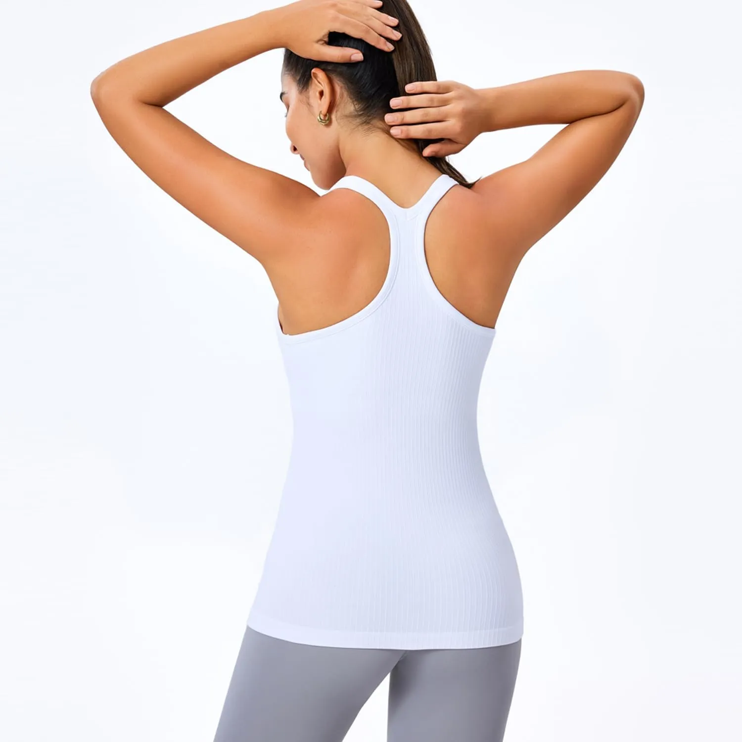 Evercute 1/2/3 Pack Workout Tank Tops for Women with Built in Bra Racerback Yoga Sleeveless Top Camisole Athletic Gym Tops