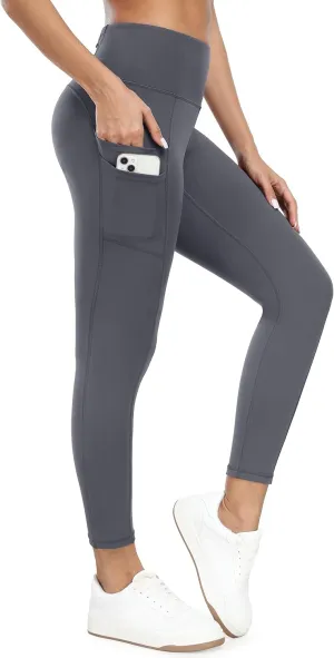 Ewedoos Leggings with 5 Pockets for Women Yoga Pants 25"/ 27" Workout Leggings for Women Tummy Control Running