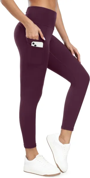 Ewedoos Leggings with 5 Pockets for Women Yoga Pants 25"/ 27" Workout Leggings for Women Tummy Control Running