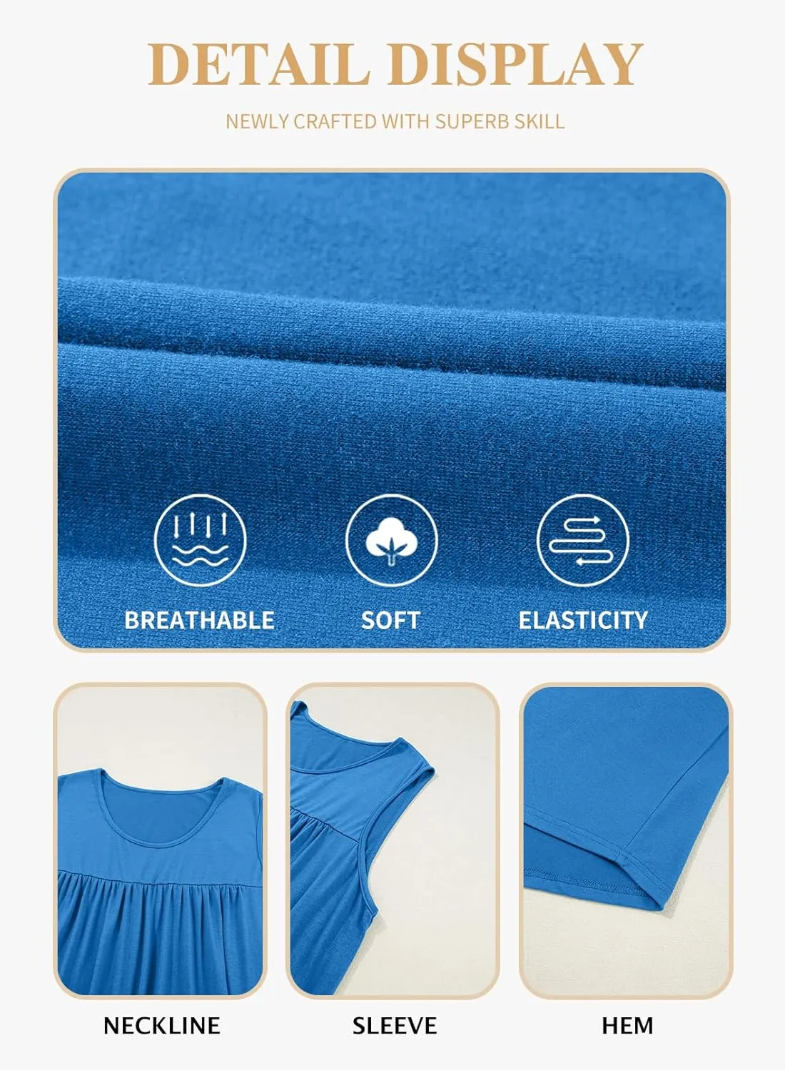 Eytino Plus Size Tank Tops for Women Sleeveless Crew Neck Summer Casual Loose Tee Shirts(1X-5X)