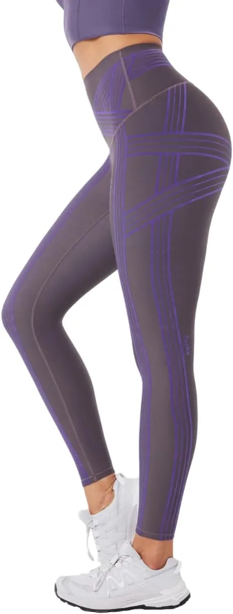 Fanka Women's Powerband Resistance Leggings (Reversible Wear)