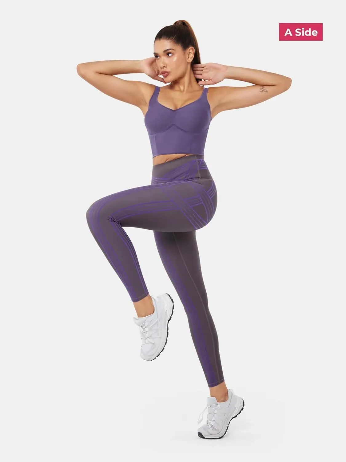 Fanka Women's Powerband Resistance Leggings (Reversible Wear)