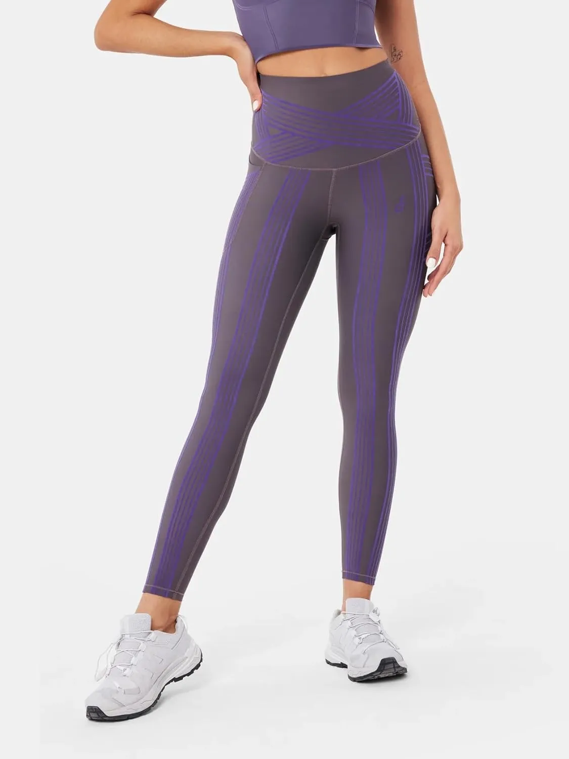 Fanka Women's Powerband Resistance Leggings (Reversible Wear)
