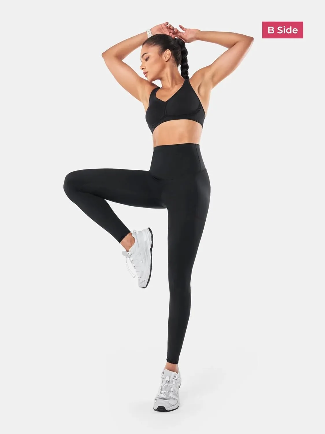 Fanka Women's Powerband Resistance Leggings (Reversible Wear)