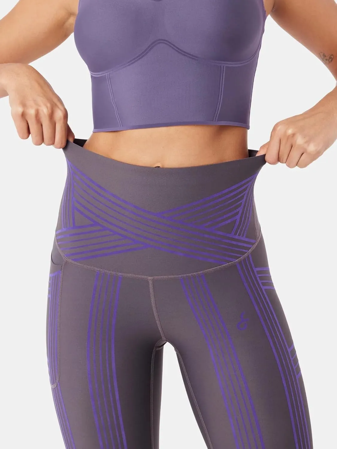 Fanka Women's Powerband Resistance Leggings (Reversible Wear)